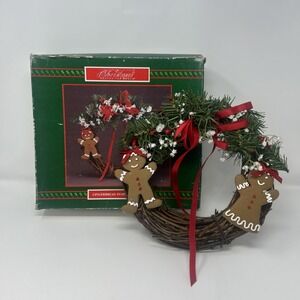 Vintage Christmas Around The World Gingerbread People Christmas Wreath In Box